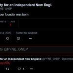 A screenshot of a Twitter post wherein Colwell wishes himself a happy birthday on his "Party for an Independent New England" account. It is dated December 4th, 2020. In the replies, Colwell also links to his primary Twitter account at the time, which contains his birth year.